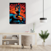 Superman The Superhero Canvas Frames Wall Art